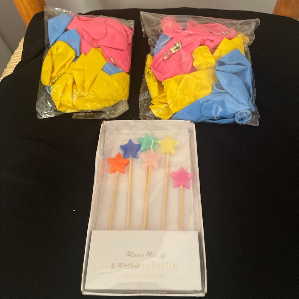 New Birthday Candles And Balloons